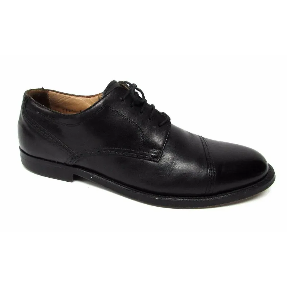 Johnston & Murphy Men's size 9.5 M dress shoes black leather oxfords
